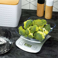 Bilancia da cucina digitale Kinghoff KH-6072 con funzione tara, capacità 5 kg