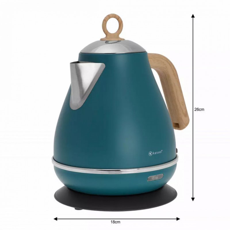 Bollitore elettrico in acciaio inox Kassel 93222 da 1,7 l con impugnatura ergonomica