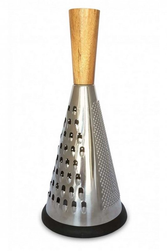 Grattugia in acciaio Kassel 93604 con manico in legno di acacia e base antiscivolo