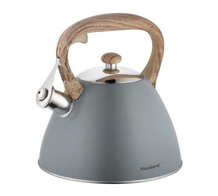 Klausberg KB-7297 Bollitore in acciaio inox con fischio da 3 litri per tutti i fornelli