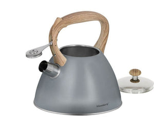 Klausberg KB-7297 Bollitore in acciaio inox con fischio da 3 litri per tutti i fornelli