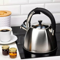 Klausberg KB-7015 Bollitore a fischio in acciaio inossidabile da 3 litri per tutti i fornelli