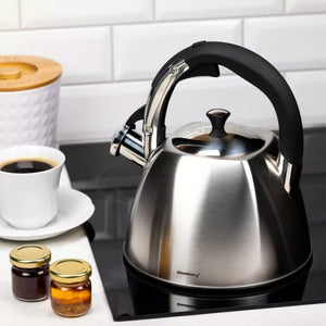 Klausberg KB-7015 Bollitore a fischio in acciaio inossidabile da 3 litri per tutti i fornelli