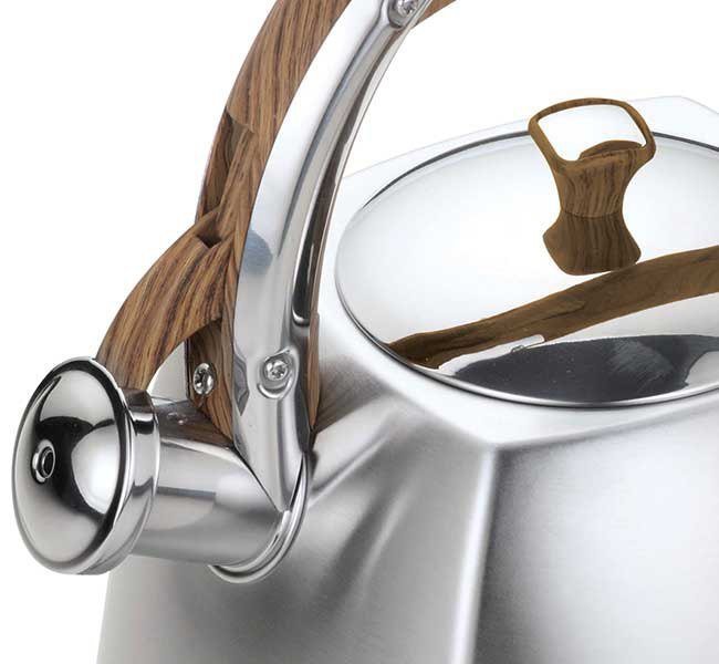 Klausberg KB-7193 Bollitore a fischio in acciaio inossidabile da 3 litri per tutti i fornelli