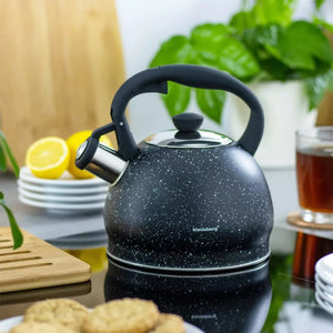 Klausberg KB-7320 Bollitore con fischietto in marmo da 2 litri con manico Soft Touch