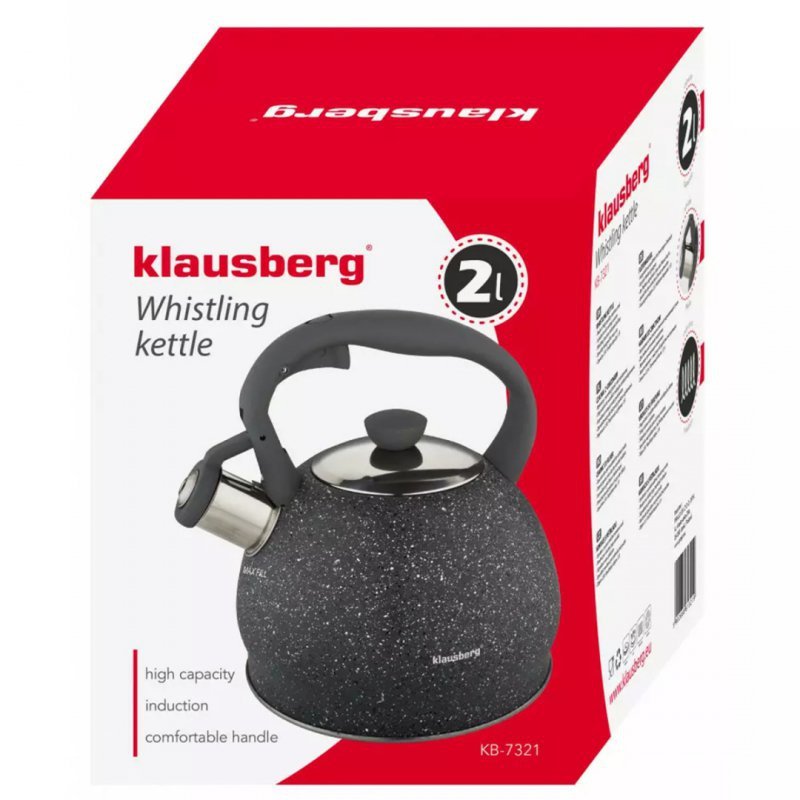 Klausberg KB-7321 Bollitore con fischio in marmo da 2 litri
