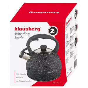 Klausberg KB-7321 Bollitore con fischio in marmo da 2 litri