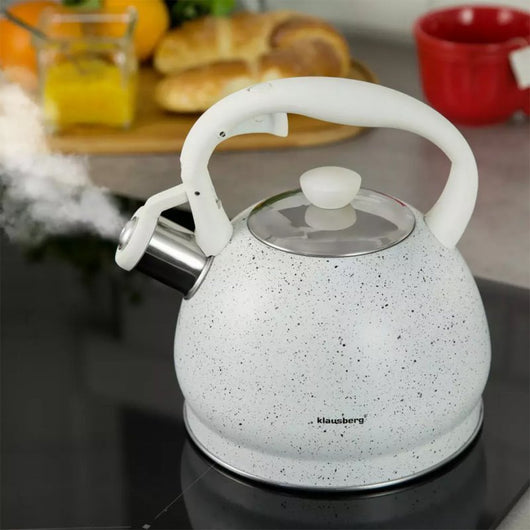 Klausberg KB-7319 Bollitore in marmo con fischio 2L