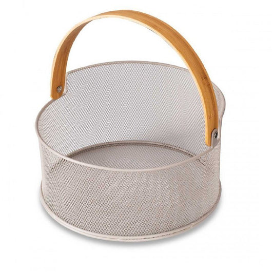 Husla CESTINO PER FRUTTA E PANE grigio 73947 Elegante cestino portaoggetti in acciaio