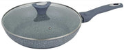Klausberg KB-7318 Padella rivestita in granito con coperchio in vetro 28 cm