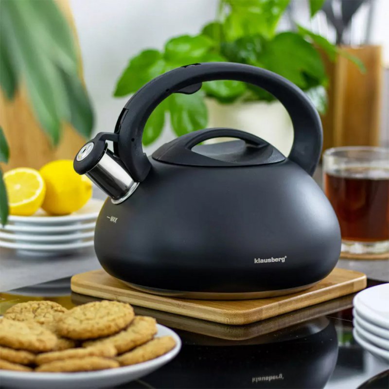 Klausberg KB-7368 Bollitore con fischietto 2,7L in acciaio inossidabile a induzione