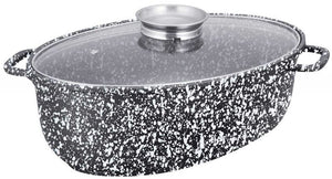 Klausberg KB-7367 Teglia da forno in ceramica con coperchio e griglia