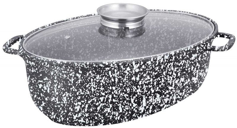 Klausberg KB-7367 Teglia da forno in ceramica con coperchio e griglia