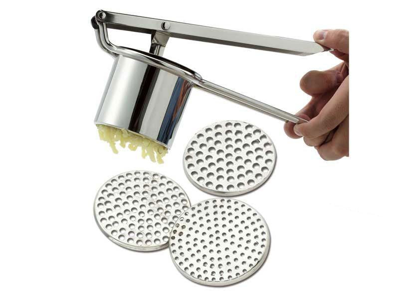 Schiacciapatate in acciaio Kinghoff KH-1268 con setacci intercambiabili