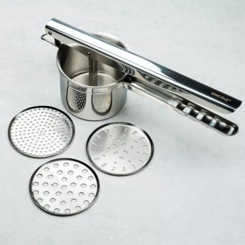 Schiacciapatate in acciaio Kinghoff KH-1268 con setacci intercambiabili