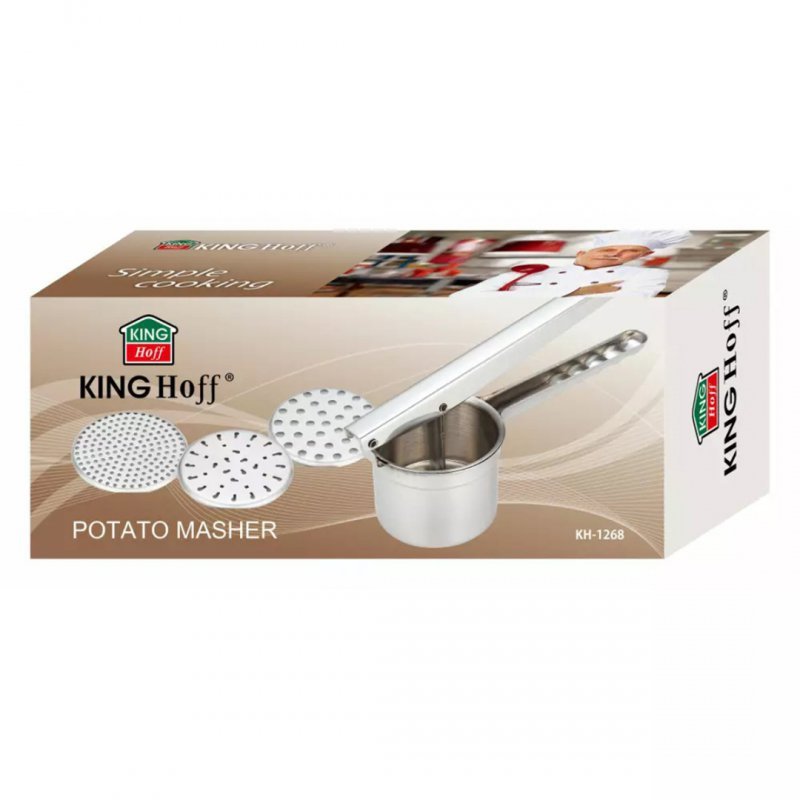 Schiacciapatate in acciaio Kinghoff KH-1268 con setacci intercambiabili