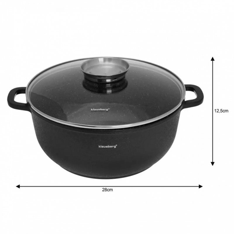 Klausberg KB-7359 Set di pentole rivestite in granito da 8 pezzi