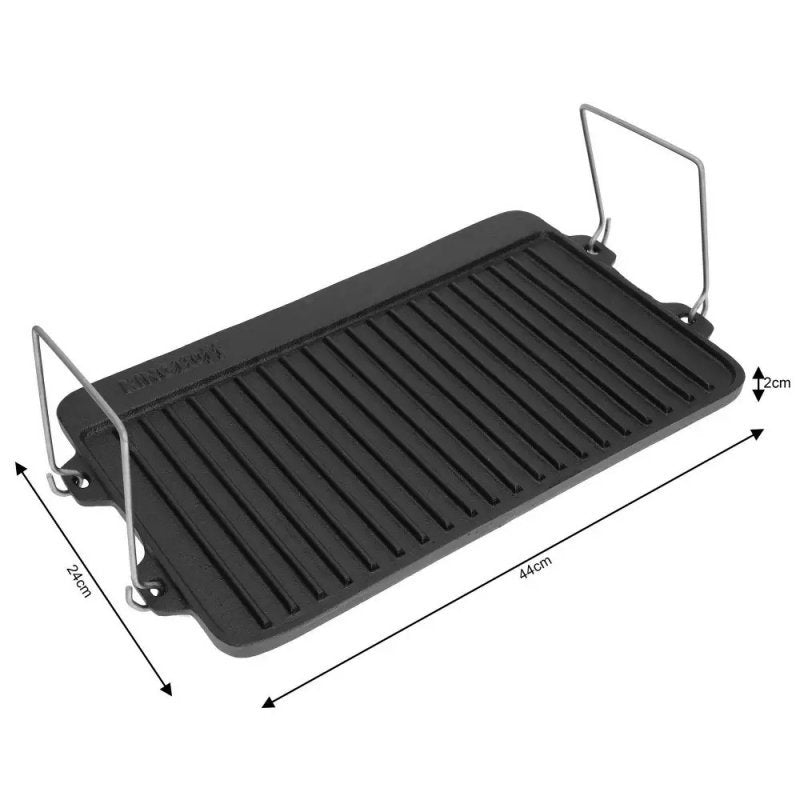 Piastra per griglia in ghisa bifacciale Kinghoff KH-1262