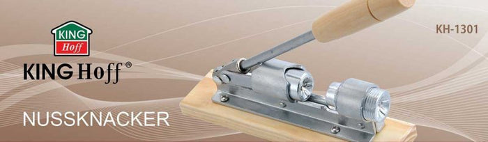 Schiaccianoci Kinghoff KH-1301 - Schiaccianoci in acciaio resistente con manico in legno
