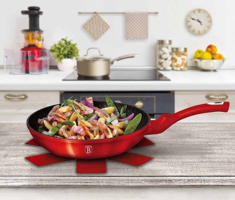 Berlinger haus BH-1226 Set di pentole in granito Red Metallic Line