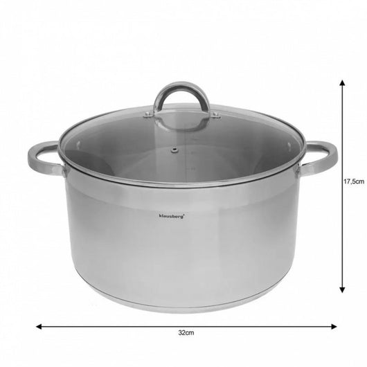 Klausberg KB-7130 Pentola moderna multistrato con coperchio 32 cm