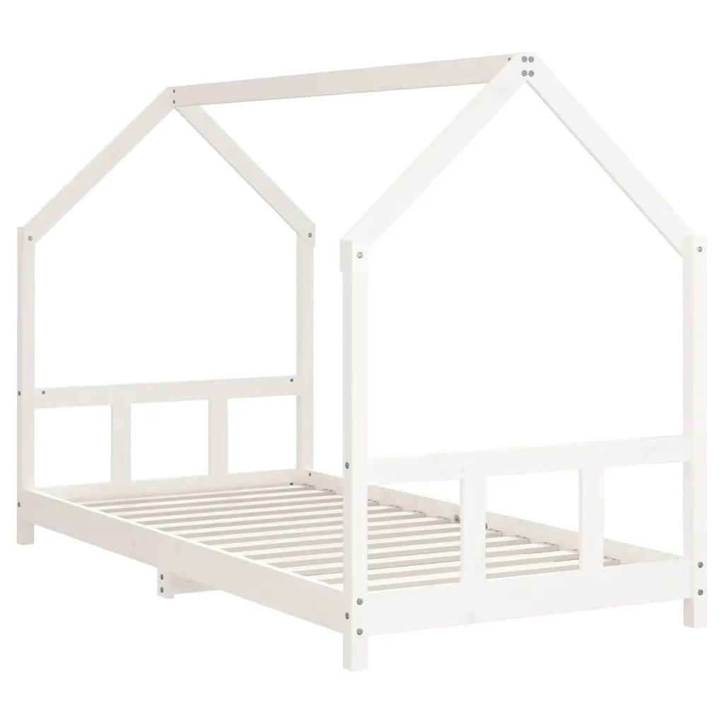 Giroletto per Bambini | Letto Infantile | Lettino Bianco 90x190cm in Legno Massello di Pino