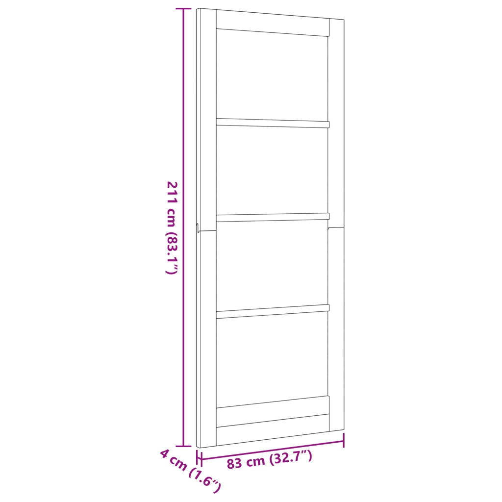 porta interna con vetro "ORKDAL" bianca 83x211x4 cm