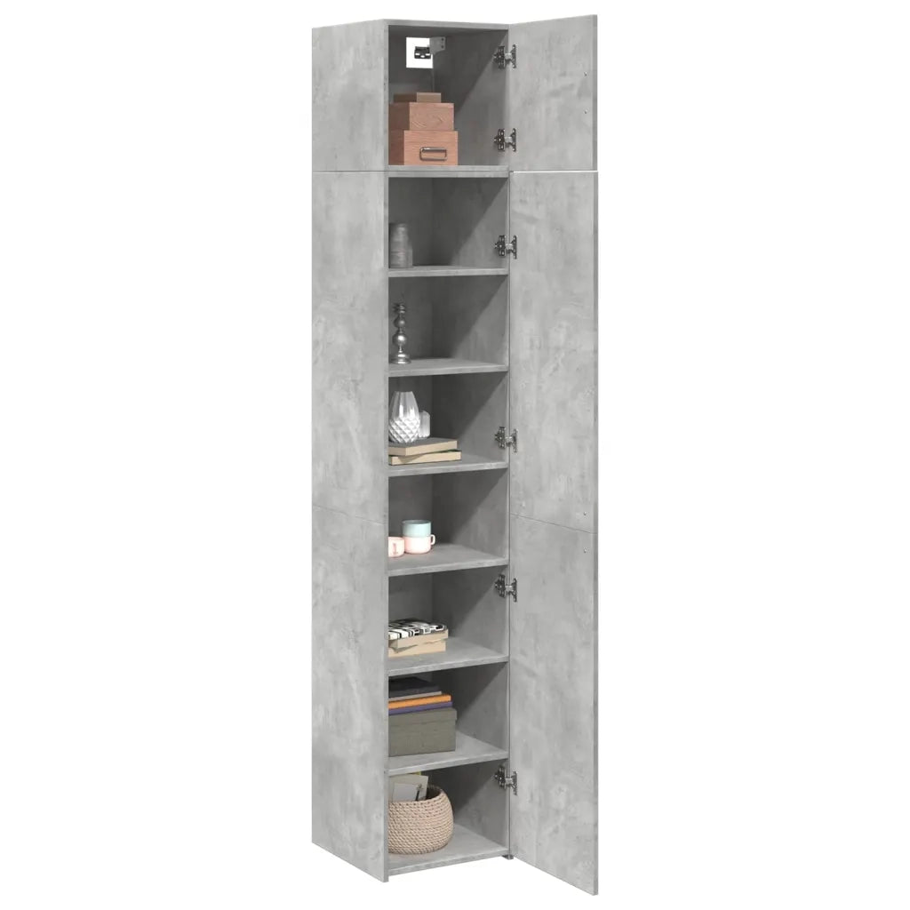 vidaXL Mobile Sottile Grigio Cemento 40x42,5x225 cm in Truciolato