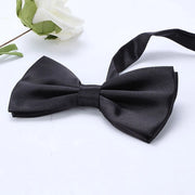 Trade Shop - Papillon Cravattino Bambino Seta Raso Bimbo Farfalla Per Cerimonie Vari Colori - Nero