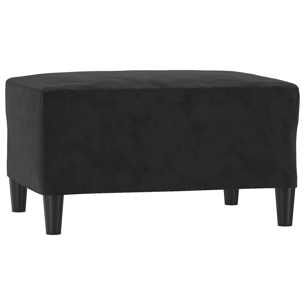 Set di Divani 4 pz con Cuscini Nero in Velluto