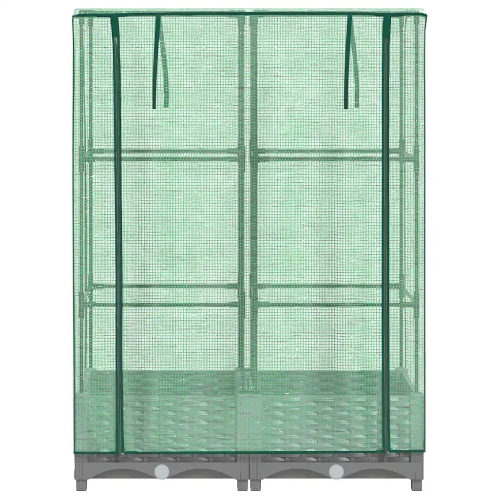 Letto Rialzato con Copertura Serra Effetto Rattan 80x40x123 cm 4015852