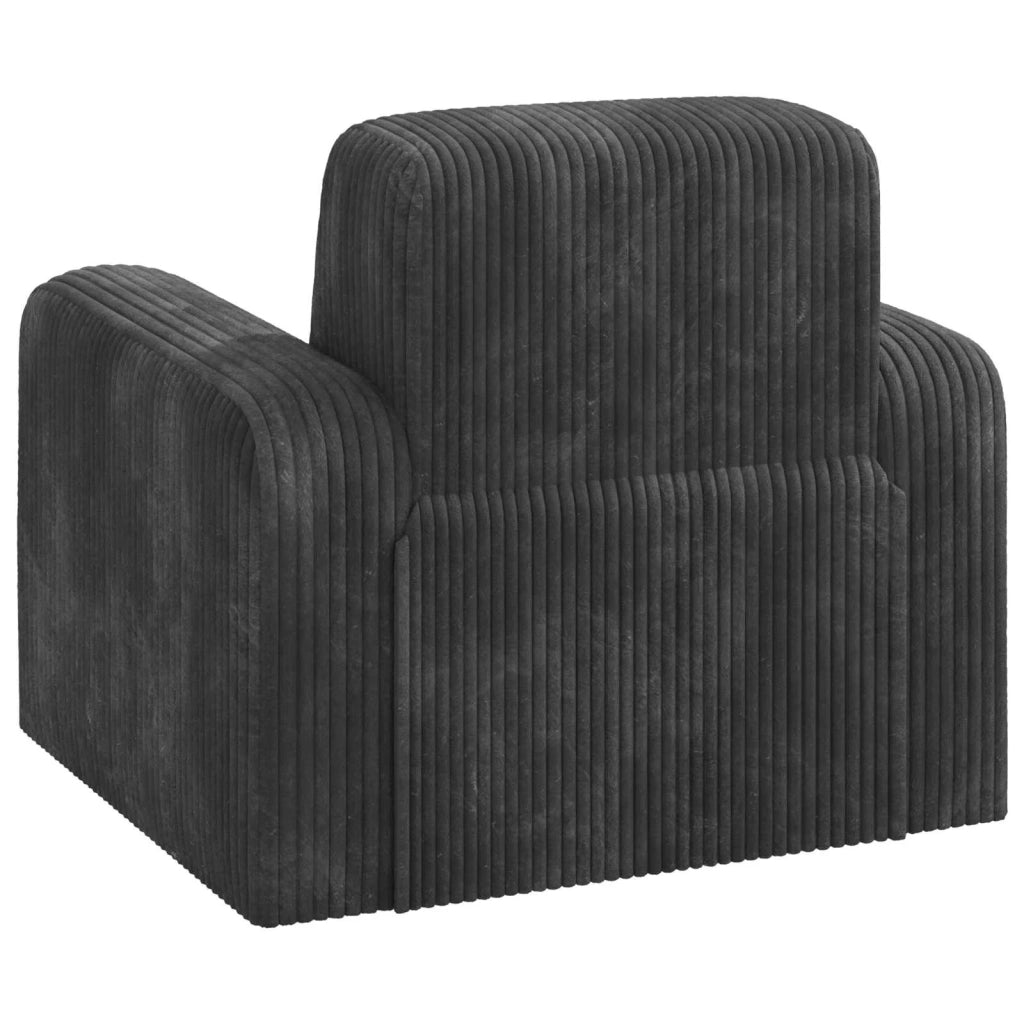 Poltrona-Divano Sedia-Poltroncina Grigio Scuro corduroy