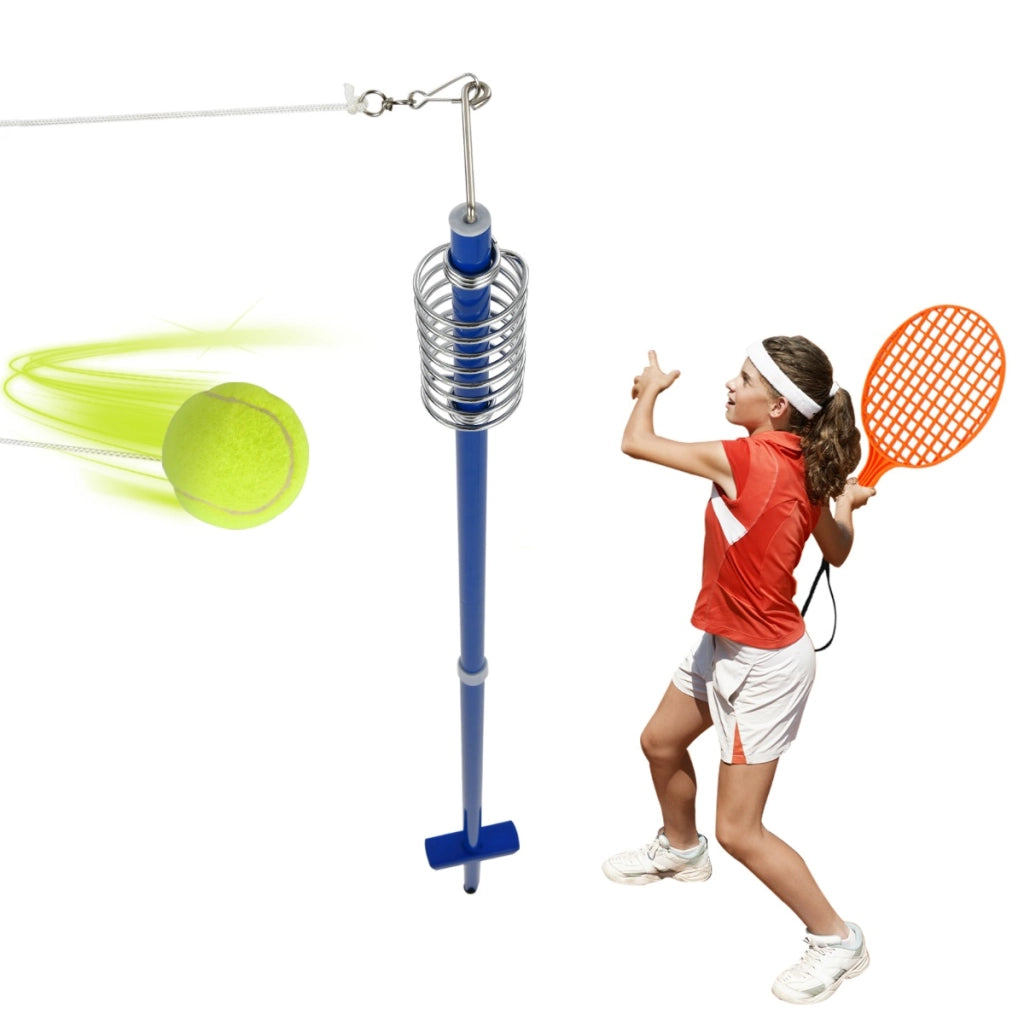 Set gioco da esterno con palla oscillante e 3 livelli di altezza regolabili, Set portatile di tetherball