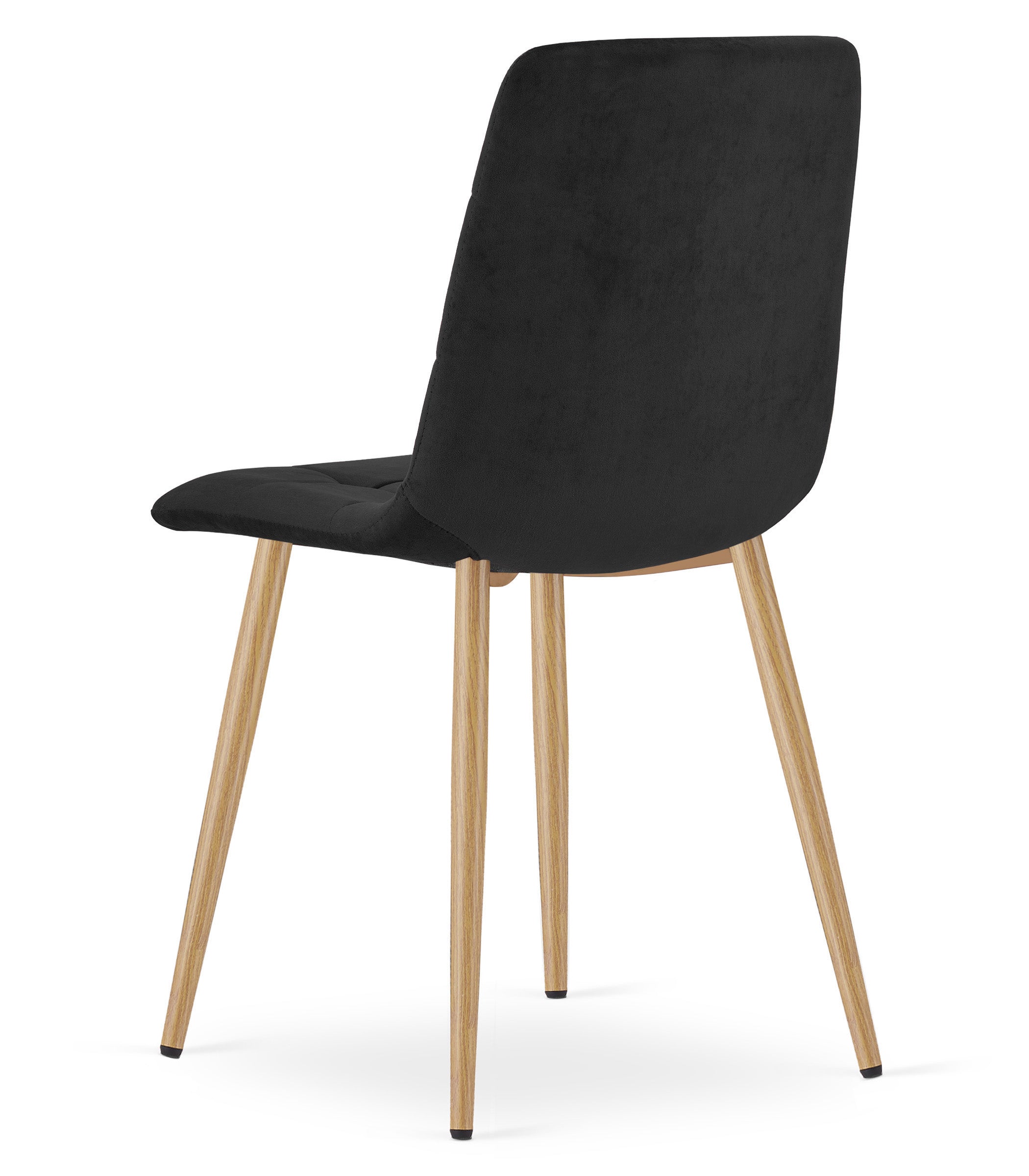 Sedia VALORA PYRA - Moderna imbottita in velluto nero x 3