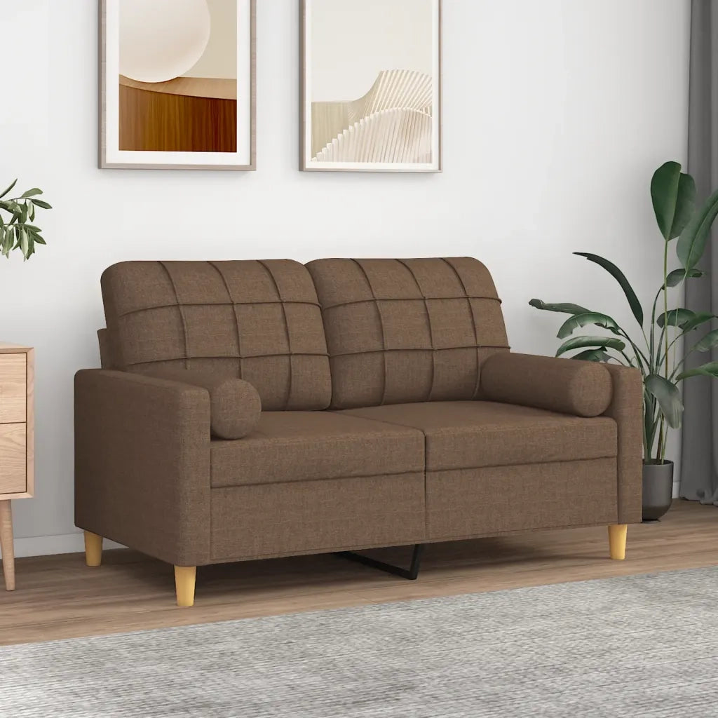 Cuscini Decorativi 2 pz Marrone ?15x50 cm in Tessuto CFW7430266