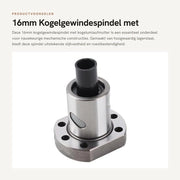 Spindola a rulli a sfera 16mm - Rullo a sfera - Acciaio di supporto - Resistente all'usura - Inox - Alta precisione - Spindola a sfera