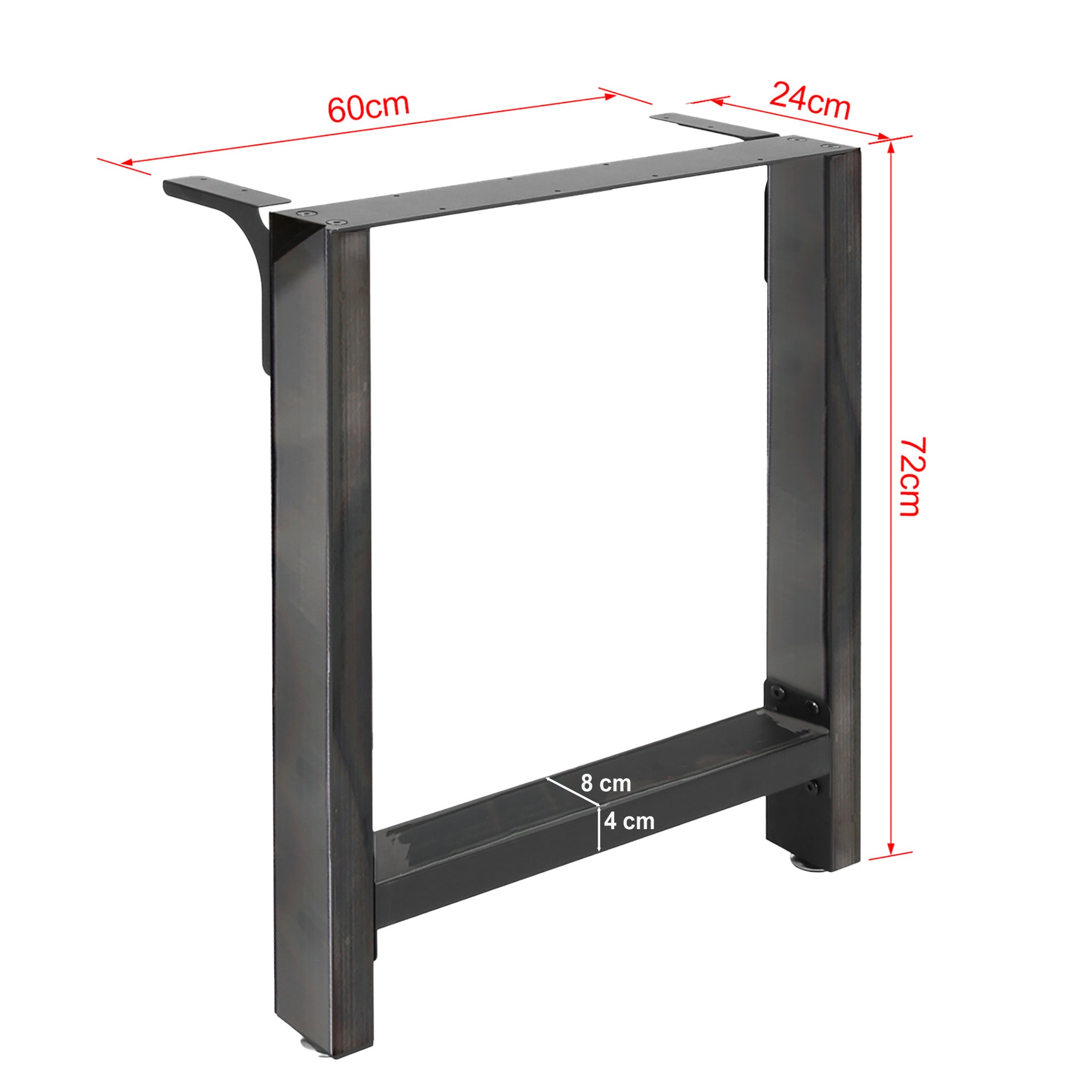 Telaio base per tavolo 60x72 cm verniciato a polvere Gambe quadrate tavolino