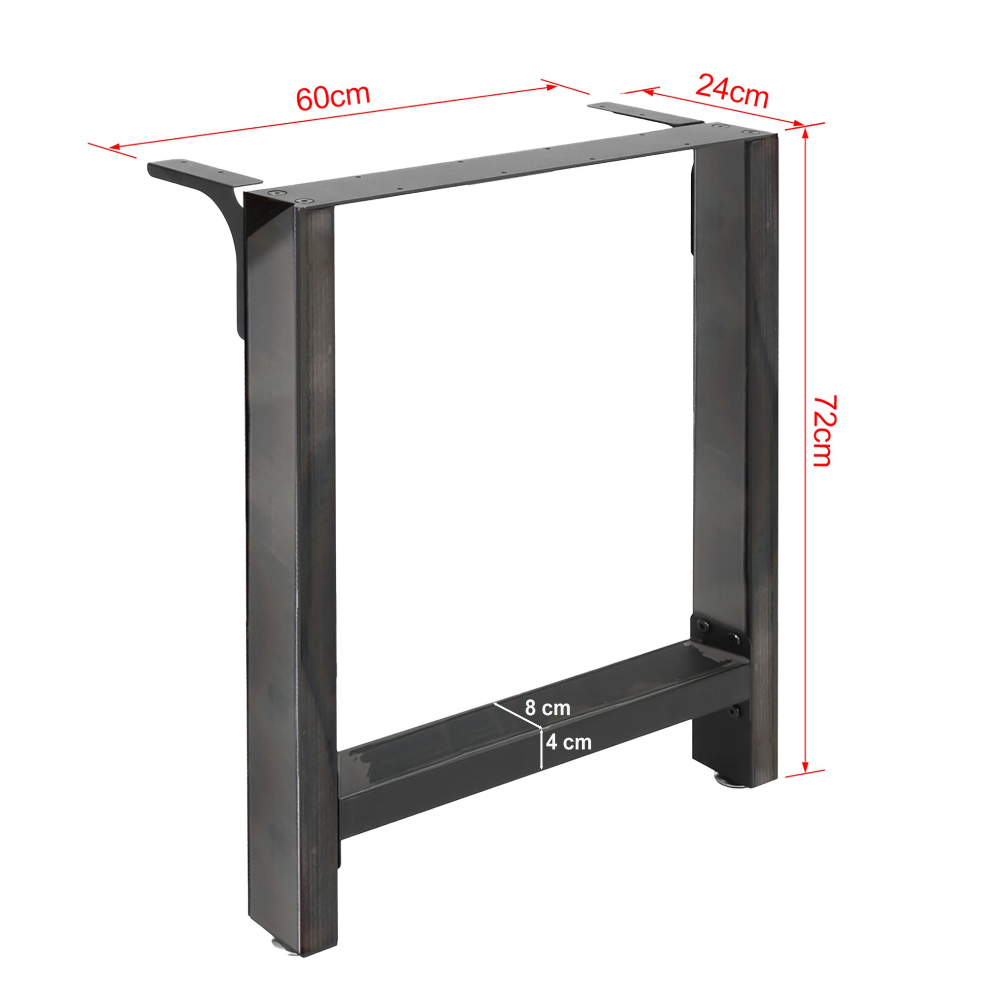 Telaio base per tavolo 60x72 cm verniciato a polvere Gambe quadrate tavolino