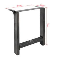 Telaio base per tavolo 60x72 cm verniciato a polvere Gambe quadrate tavolino