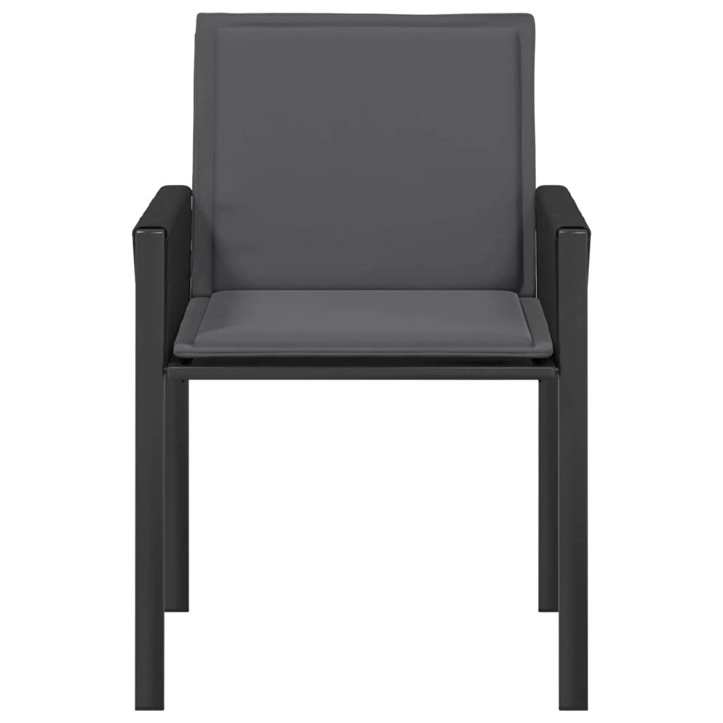 Sedie da giardino 6 pcs Nero e Grigio scuro polyrattan 42025095