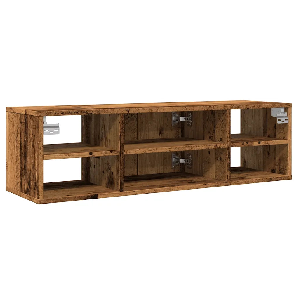 Mobiletto a parete pratico 101 x 30 x 29 cm realizzato in legno composito con finitura effetto legno anticato 02_0050888