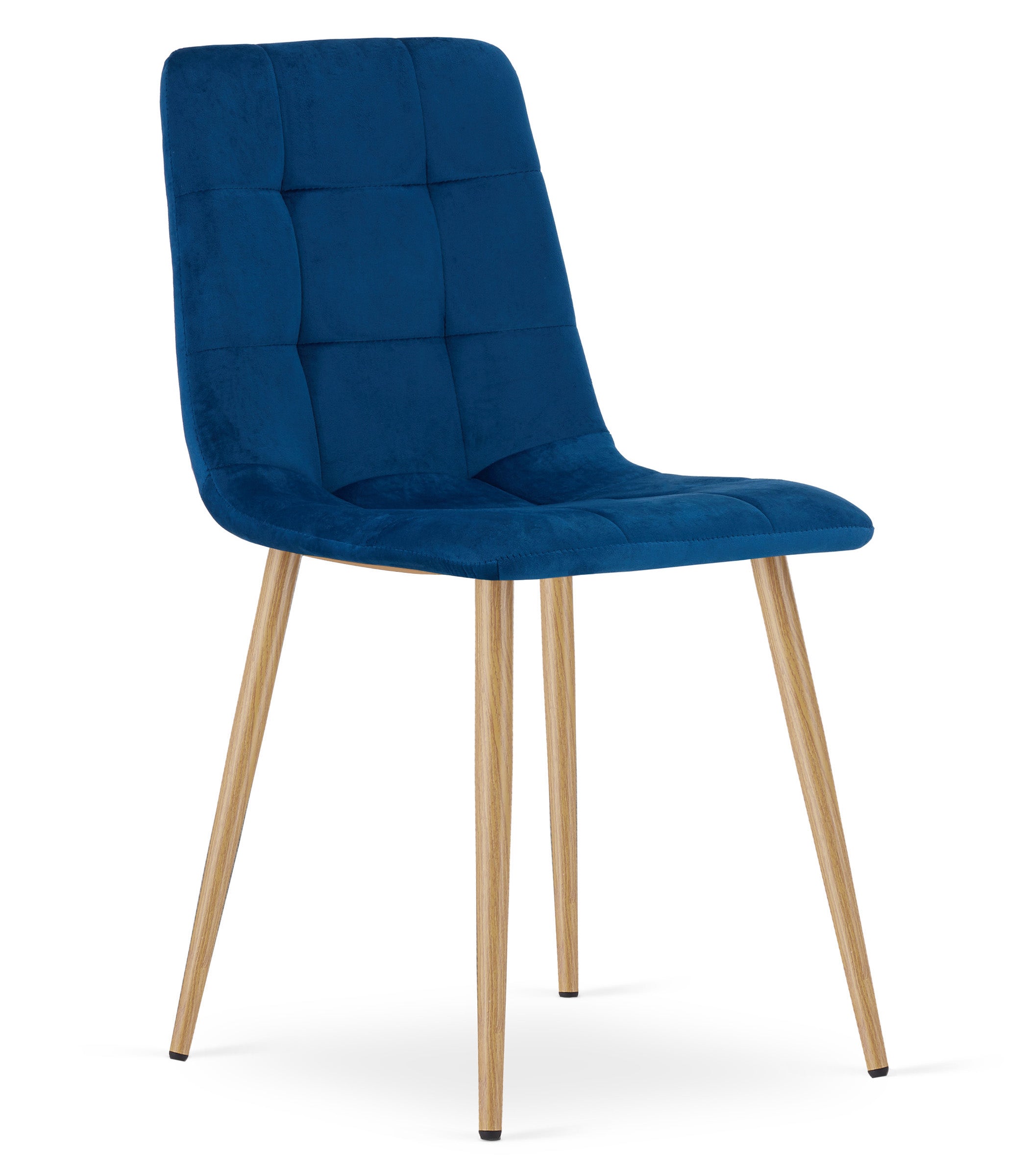 Sedia VALORA PYRA in velluto blu navy - Design moderno x 3