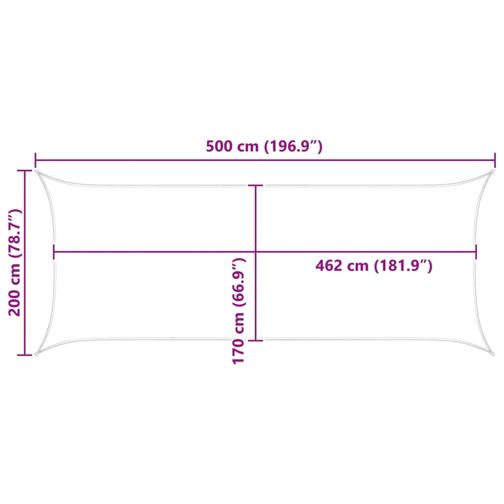 Vela da ombra solare Blu e Bianco 5 x 2 m 42031089