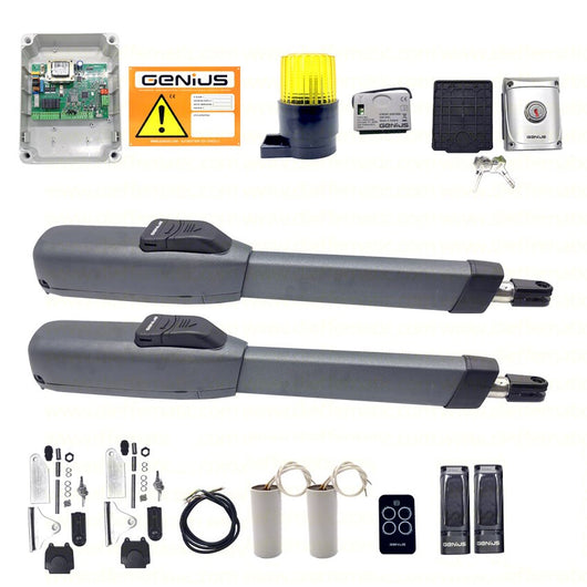 KIT CANCELLI A DUE ANTE BATTENTI KIT MISTRAL 433 RC MHZ FAAC GENIUS 51700781