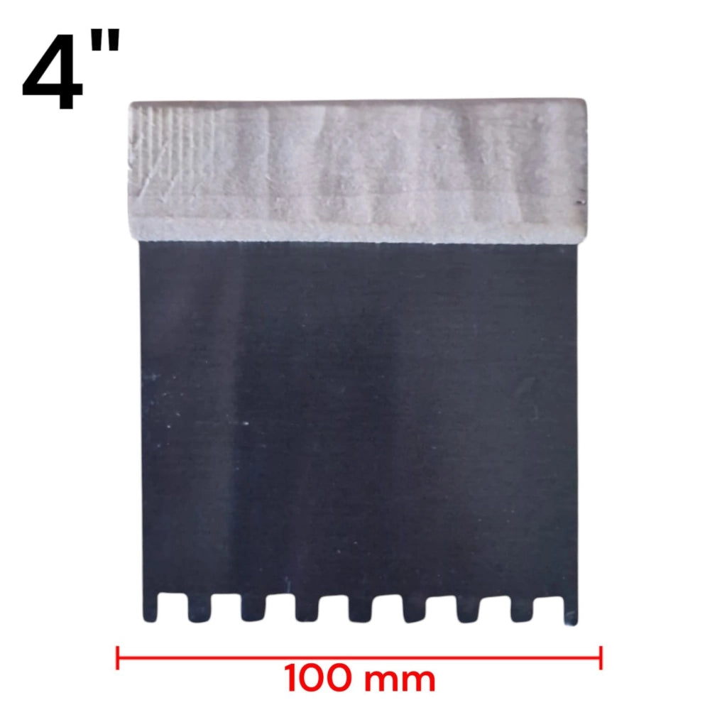 Set 4 pezzi spatole dentate misure 4/6/8/10" per colla manico in legno 63002/3/4/5