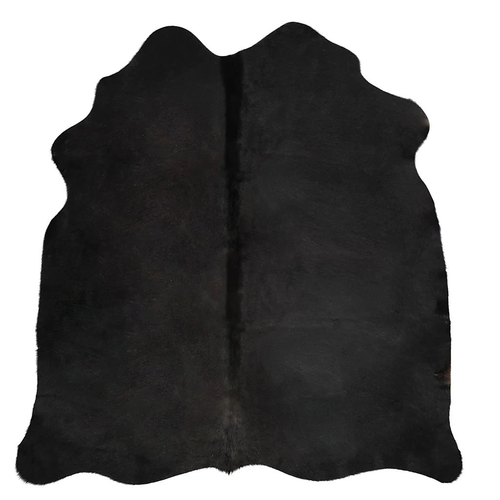 Tappeto del soggiorno | Tappeto in Vera Pelle Bovina Nero 150x170 cm