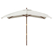 Ombrellone da giardino con palo in legno 300 x 300 x 273 cm colore sabbia 02_0008355