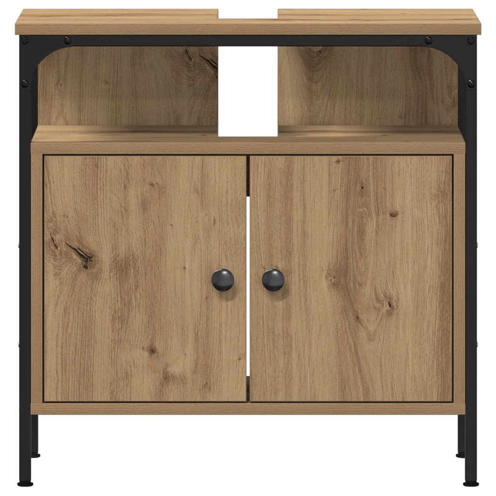 Set di mobili da bagno 3 pezzi in legno ingegnerizzato rovere Artisan