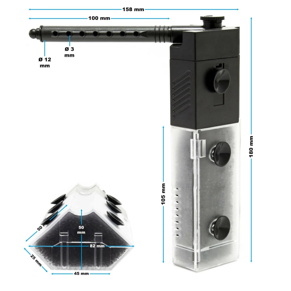 Pompa interna per acquario filtro angolare 450 litri all'ora 3 watt nano 16_0002057
