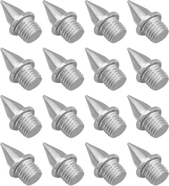 Spikes per corsa 28 pezzi filo 5 MM - Competizione allenamento cross running - Argento Grigio - Corso sprint inverno autunno prato ghiaccio.
